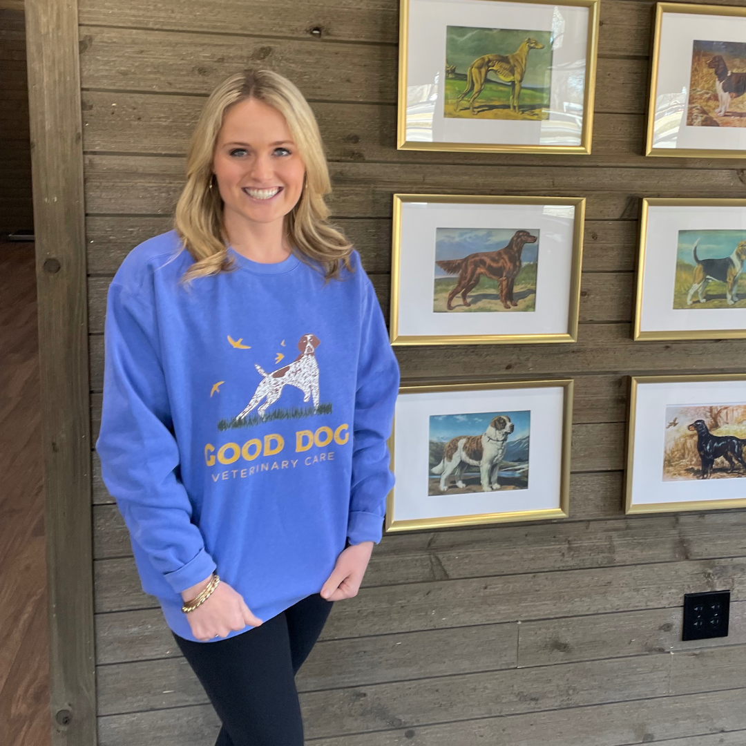 Good Dog Veterinary Care Sweatshirt - Flo Blue