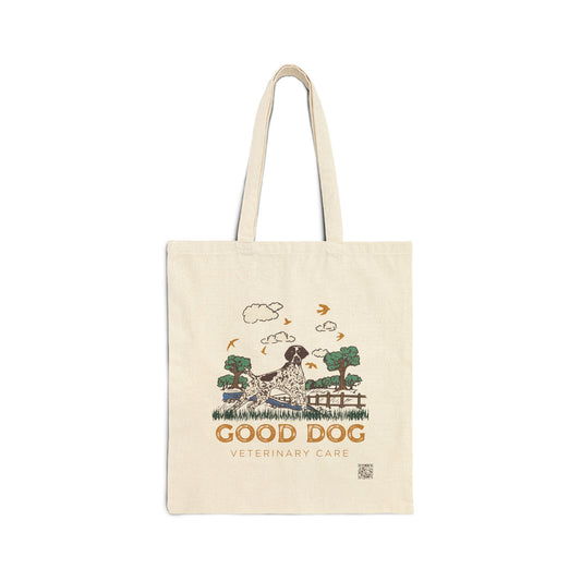 Tote Bag — "Good Dog" Canvas Tote, Scenic Logo Edition for Dog Lovers
