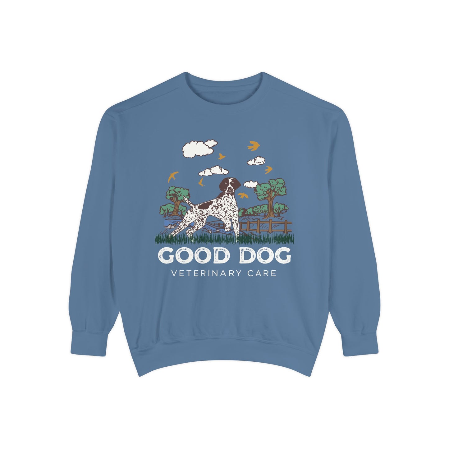 Good Dog Veterinary Care Sweatshirt - Scenic Logo Edition