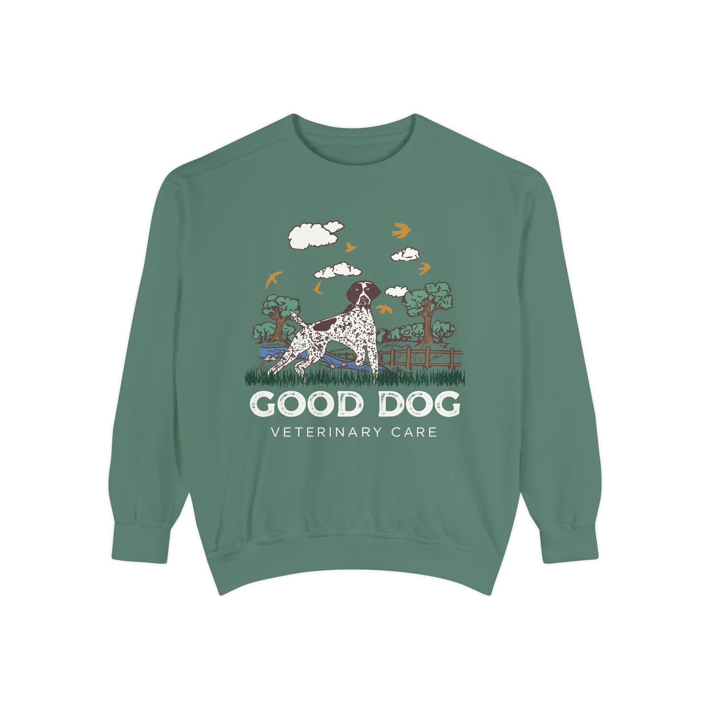 Good Dog Veterinary Care Sweatshirt - Scenic Logo Edition