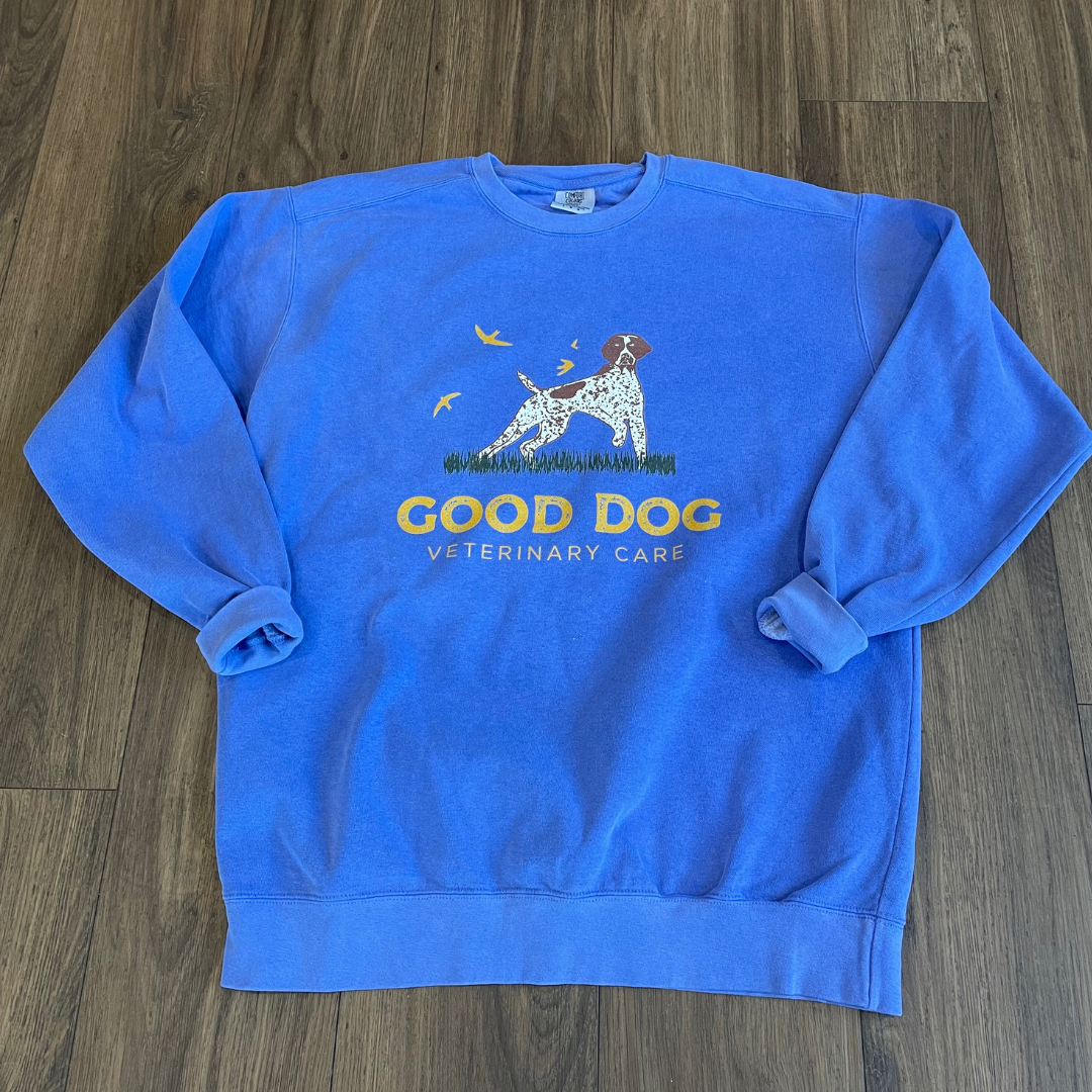Good Dog Veterinary Care Sweatshirt - Flo Blue